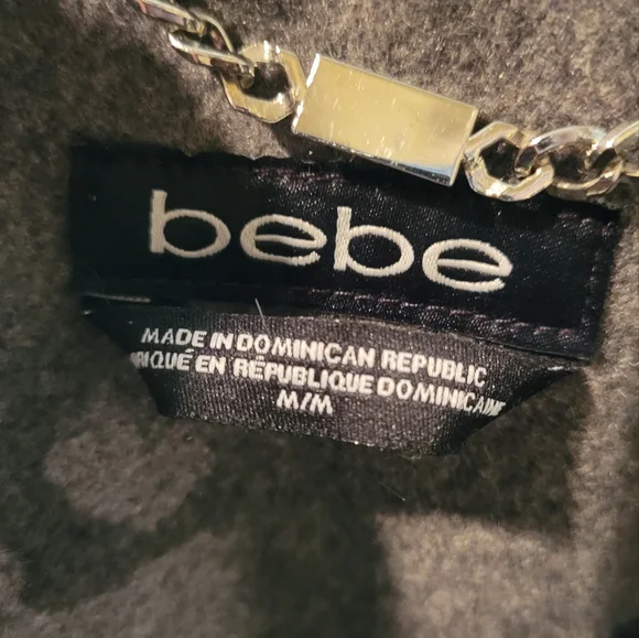Bebe Military Style Wool Blend Jacket - Picture 12 of 14